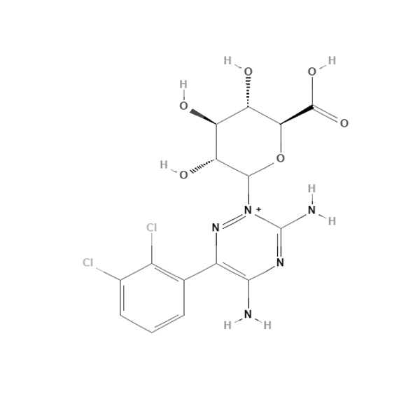 Lamotrigine N2 glucuronide.png